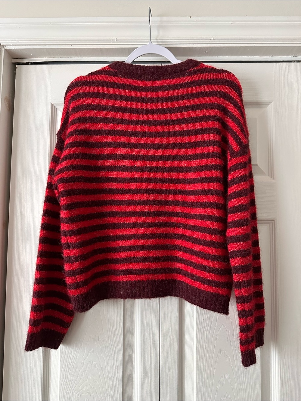 Red Striped Knit Sweater - Picture 2 of 2